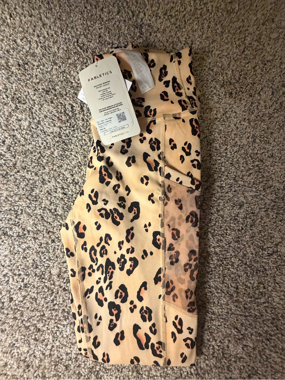 Fabletics Leopard Print High-Waist Leggings - Beige and Black